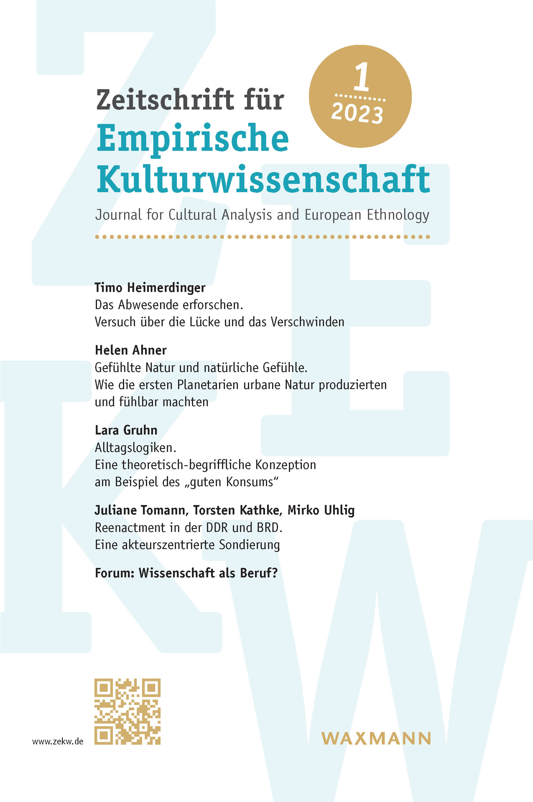 Zeitschrift für Empirische Kulturwissenschaft